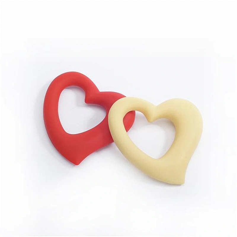 Free Samples food grade new design silicone heart teether