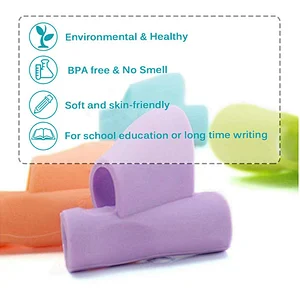 Amazon hot seller children's silicone grip pen set correct posture pen set environmental food grade silicone pencil case