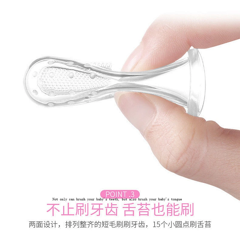 2020 Amazon top sellers soft  safe BPA free baby liquid silicone toothbrush for baby for Caring for baby teeth