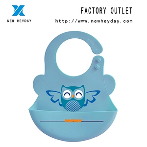 Cartoon animals Food Grade silicone Baby bib