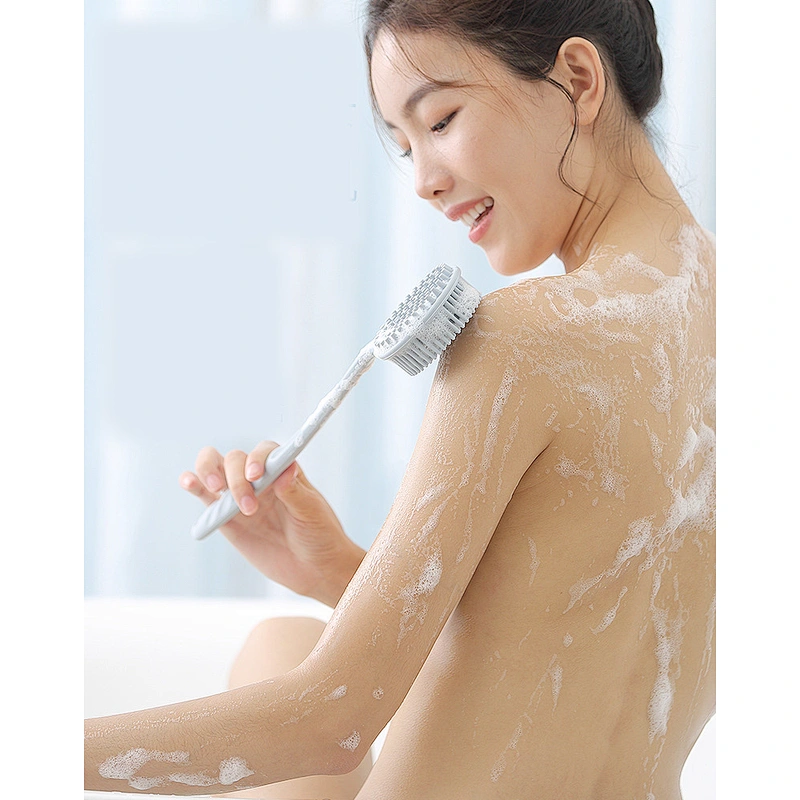 Bath Body Brushes Silicone,   Long Handle Exfoliating Scrubbing Brushes for Shower Scrub  Exfoliating Skin Massage
