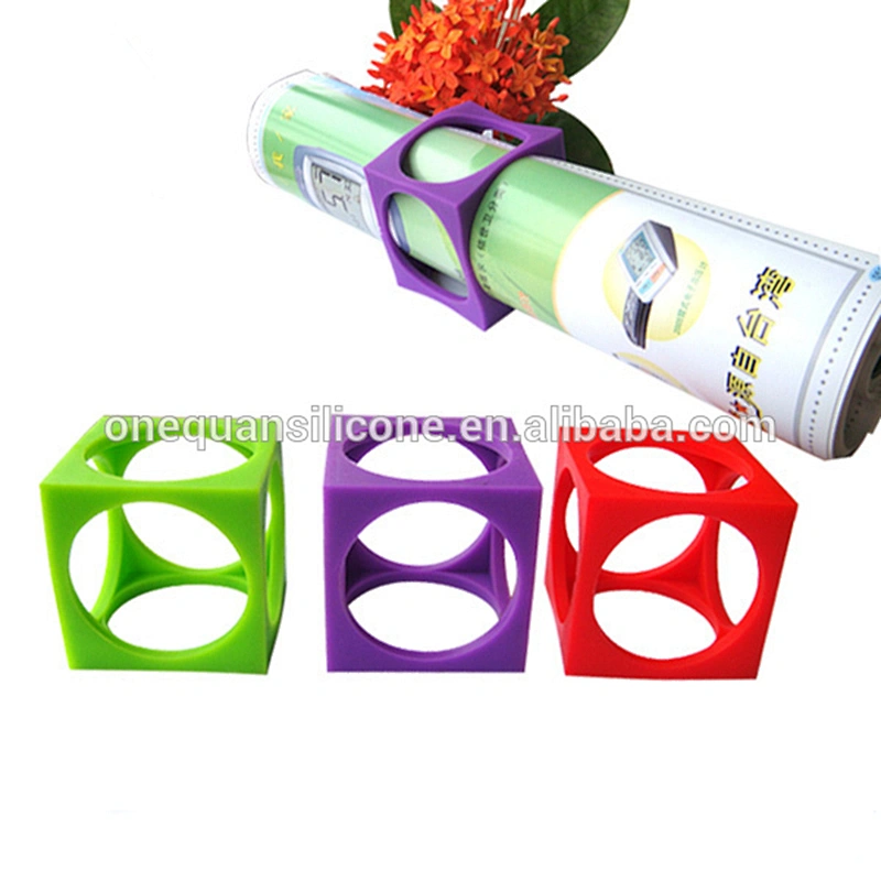 2020 new products custom printed colored thick rubber bands in 3d cube shape