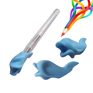 custom soft Kids rubber holder animal silicone pencil grip