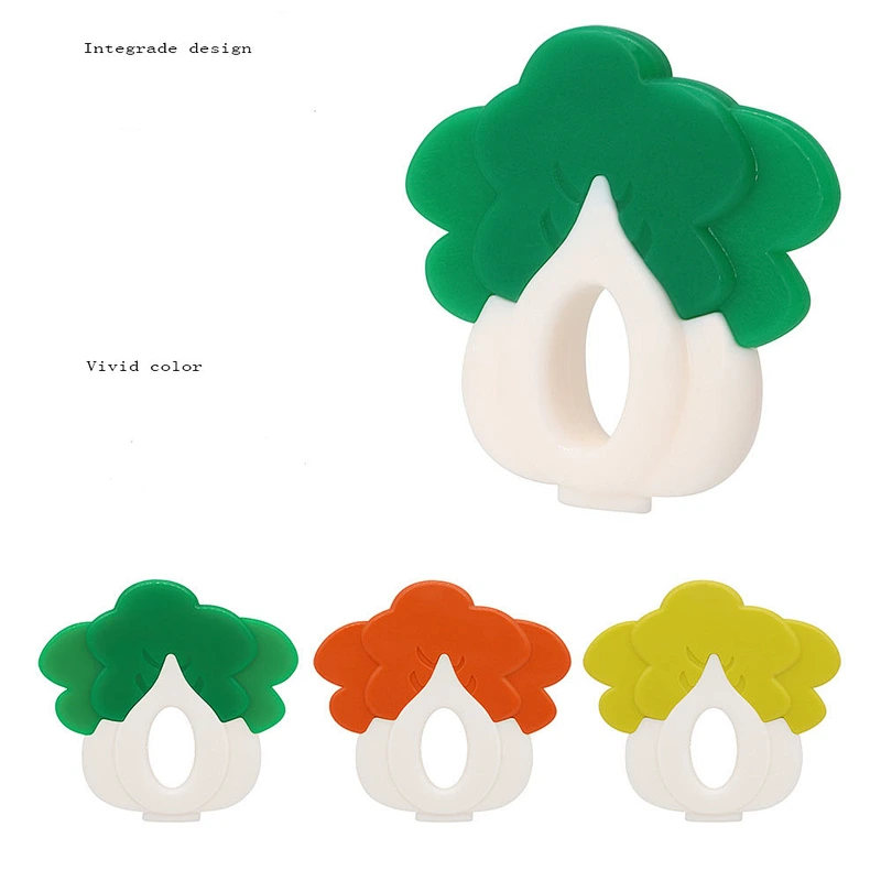 BPA FREE Funny cute safe food-grade silicone vegetable baby teether for Baby for feeding