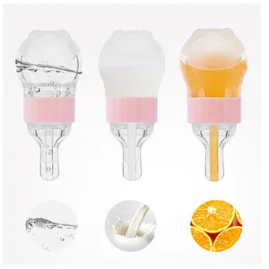 exclusive  foos grade silicone Manual extrusion type Infant feeding cap medicine  bottle device