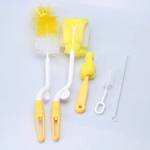 5x Baby Feeding Bottle Cleaning Brush Set Brush Sponge Cleaner Straw Nipple Cleaning Tool Straws Coffee Cleaning