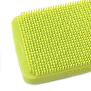 Multifunctional Soft Silicone baby bath dispensing dish brush  baby Shower Care hair  soap