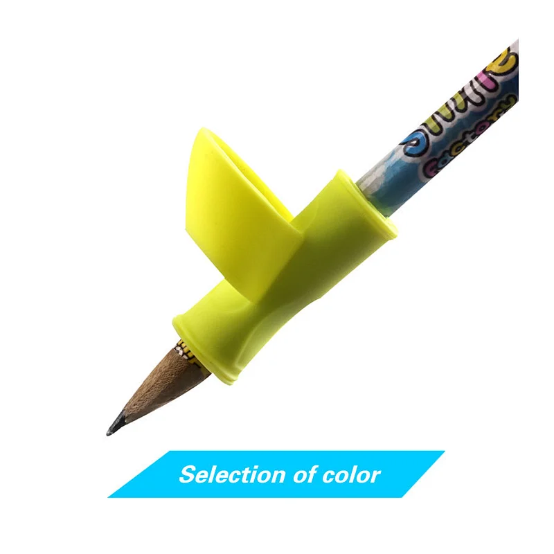 Amazon hot seller children's silicone grip pen set correct posture pen set environmental food grade silicone pencil case