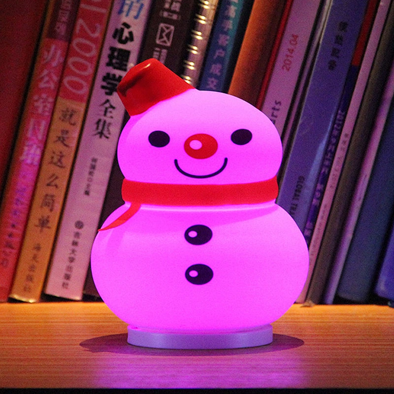 New trend colorful lightweight christmas light silicone night light charging  for baby for sleeping