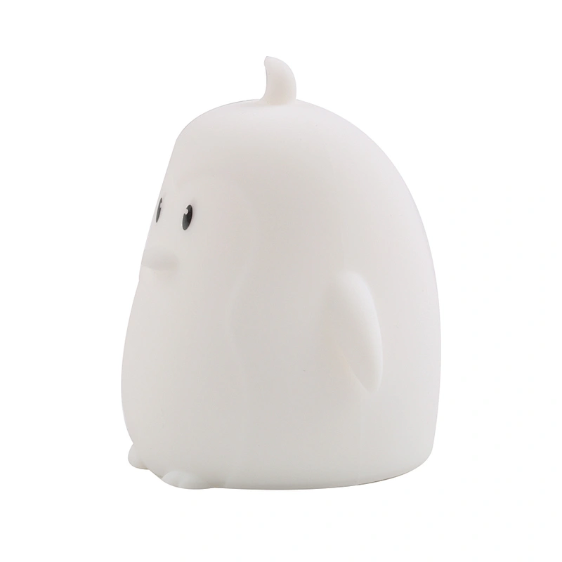 2020 Factory wholesale price cute colorful penguin silicone night light charging pat light for baby for sleeping