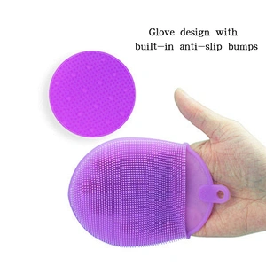 Silicone Massage bath brush bath shampoo wash artifact for baby