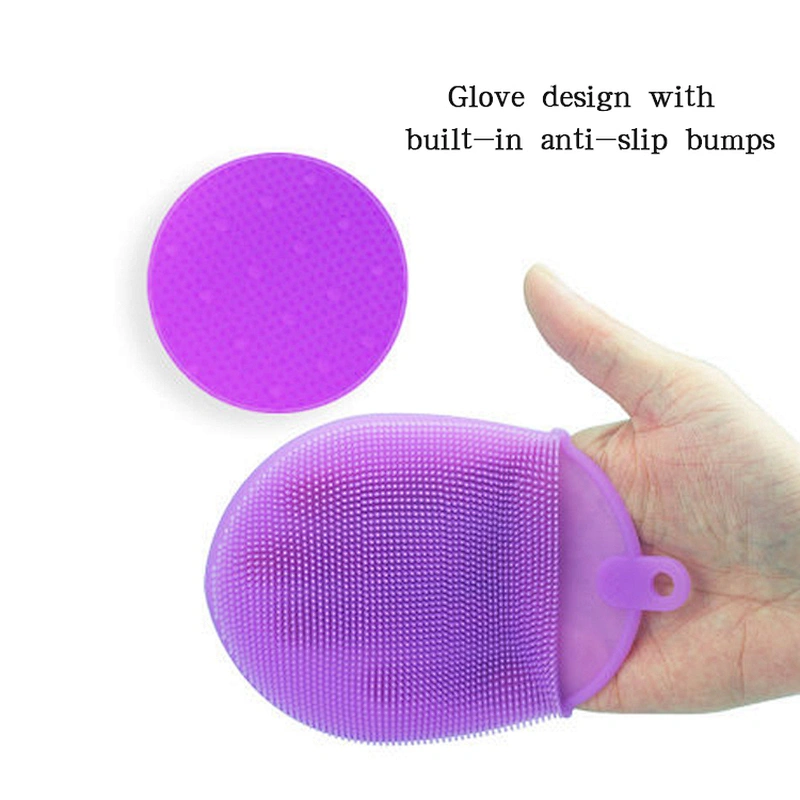 Silicone Massage bath brush bath shampoo wash artifact for baby