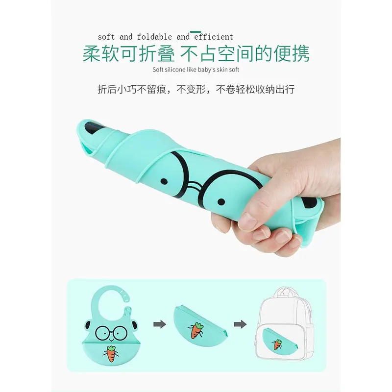 2020 New design custom printed disposable eco-friendly waterproof silicone rubber baby's bibs for feeding