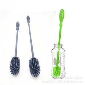 Creative Multifunctional Silicone Bottle Brush Soft Baby Milk Feeding Bottle Brush Cleaner Cleaning Cleaner Brusher