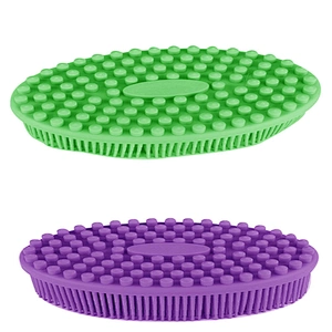 2020 Amazon top sellers soft durable flexible waterproof food-grade silicone bath brush for baby for bath