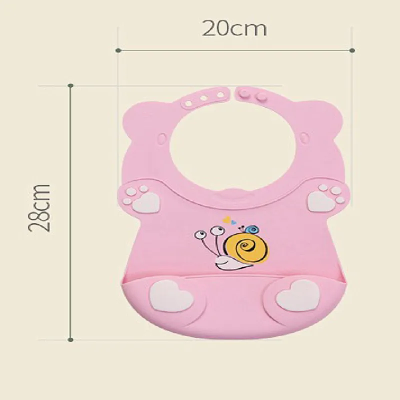 FDA Soft Kids Silicone Baby Bib Feeding Baby Bibs with pocket
