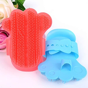 new design makeup brush  silicone  glove massage   pet glove brush