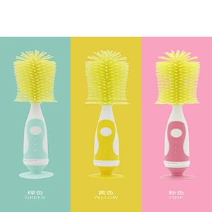Multifunctional health safe soft silicone  cleaning brush for mothers for cleaning various cups and bottles