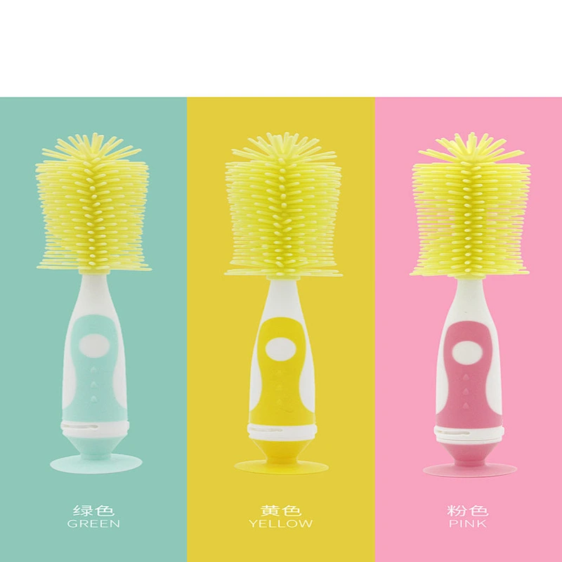 Multifunctional health safe soft silicone  cleaning brush for mothers for cleaning various cups and bottles