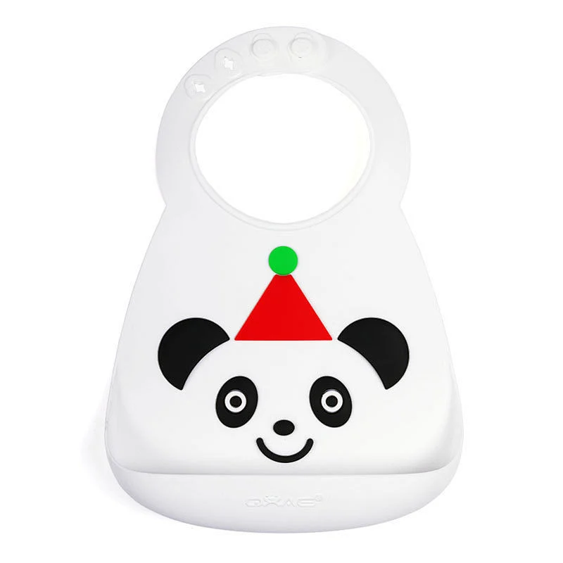 waterproof new baby bibs  pack Adjustable blank  cartoon screen printed  set bibs  with Food Catcher for children
