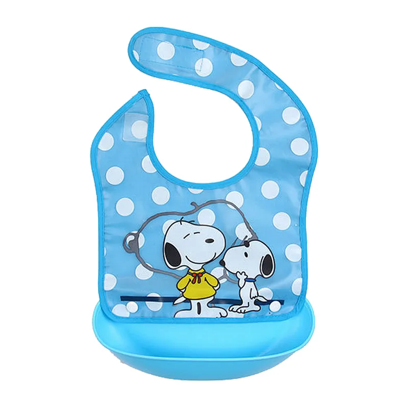 Factory  price custom made  printed detachable waterproof  silicone  bibs for baby
