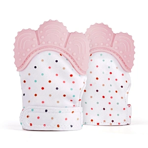 Newest High Quality glove teether funny silicone teething baby mittens wearable on sale
