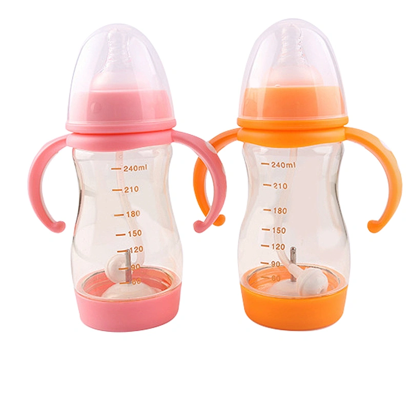 New design eco friendly PPSU drop resistant temperature sensitive baby feeding bottle  for baby