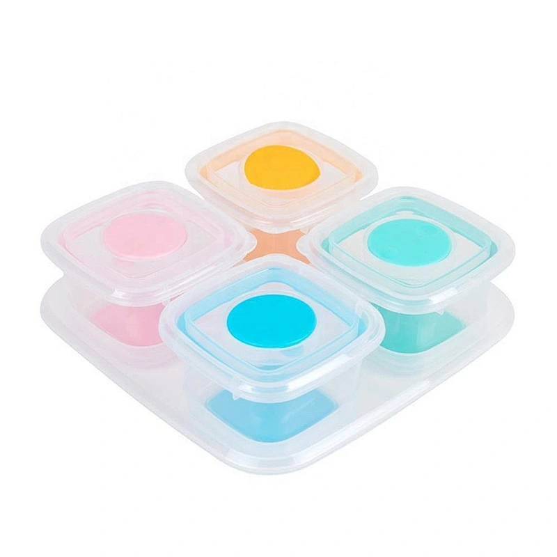 Professional factory silicone baby food storage plastic containers with prices