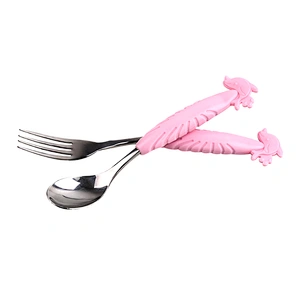 Factory outlet acrylic handle salad fork 925 sterling silver spoon 304 stirring stainless steel Wholesale
