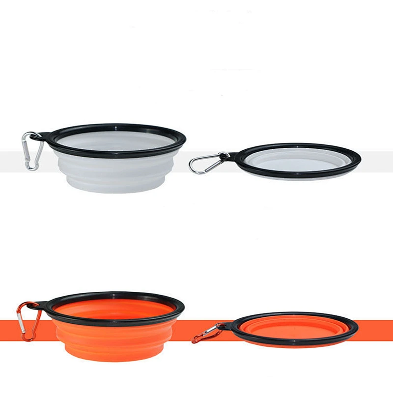 2020 Amazon selling high quality TPE folding portable silicone pet bowl dog bowl for pet