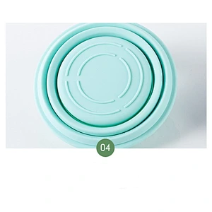 eco friendly foldable easy to clean silicone baby bowl for travel  or outdoor activity