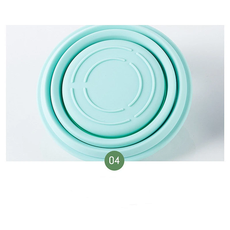 eco friendly foldable easy to clean silicone baby bowl for travel  or outdoor activity