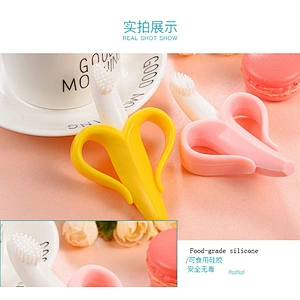 BPA FREE Funny cute safe food-grade silicone banana baby teether for Baby for feeding