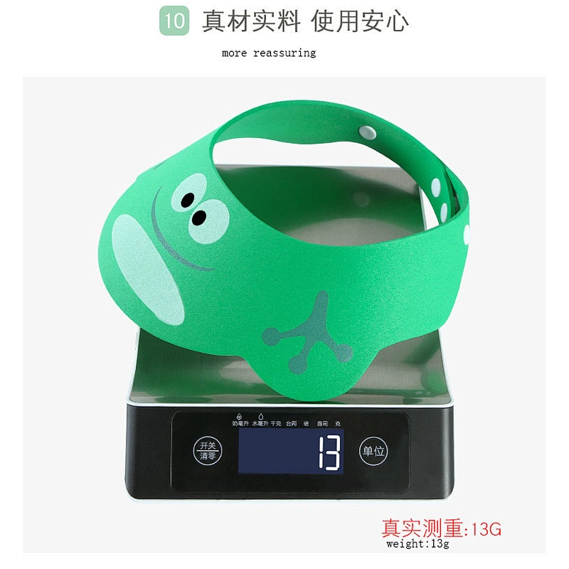 Eco-friendly durable waterproof cute EVA baby shower cap  sunhat for bathing or outdoor activity