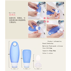 2020 new eco-friendly FDA-certified food grade silicone extruded food supplement bottle set for baby for feeding