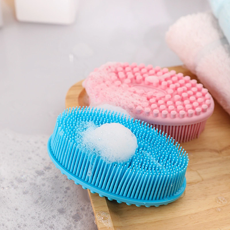 Soft Silicone  Bath spin Spa Shampoo Massage Brush baby Shower Care hair Scalp Massage Brush  Cleaning Shower  brush for baby