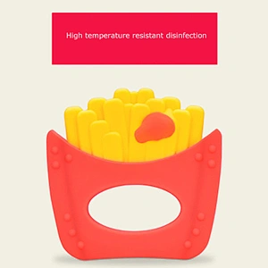 Factory Price Sales Silicone French Fries Shape Teether Baby Made In China