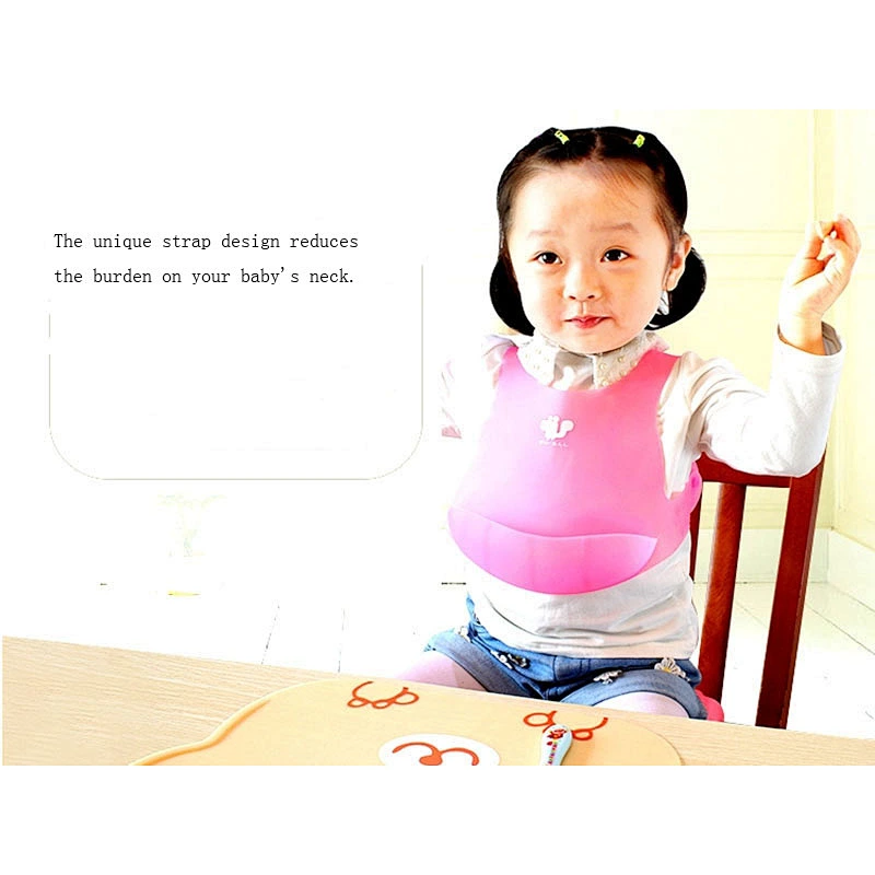2020 BPA free waterproof foldable easy to clean durable baby silicone bib for the boys and girls for feeding