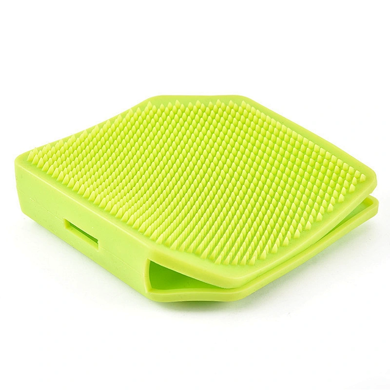 Soft Silicone Brush  pad for fruit cleaning Shower Care hair Scalp Massage Brush  Cleaning Shower dishwashing brush