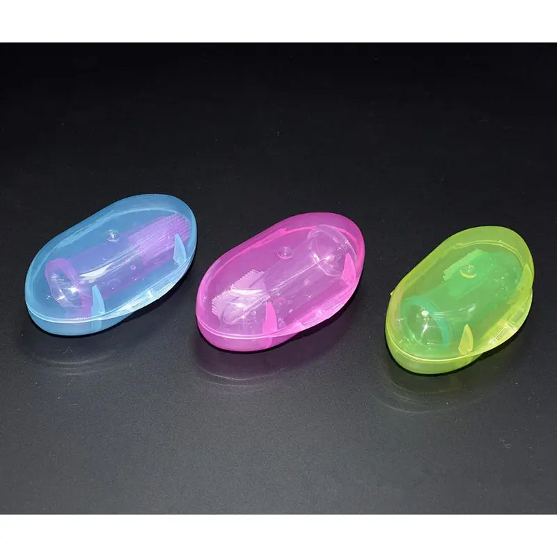 infant Finger Toothbrush, 6 Pack Soft Safe Silicone baby  Oral Massage Teething Toothbrush for Baby with Storage Case