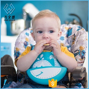 oem baby bibs Foldable Waterproof Food Grade Silicone baby fashion bibs