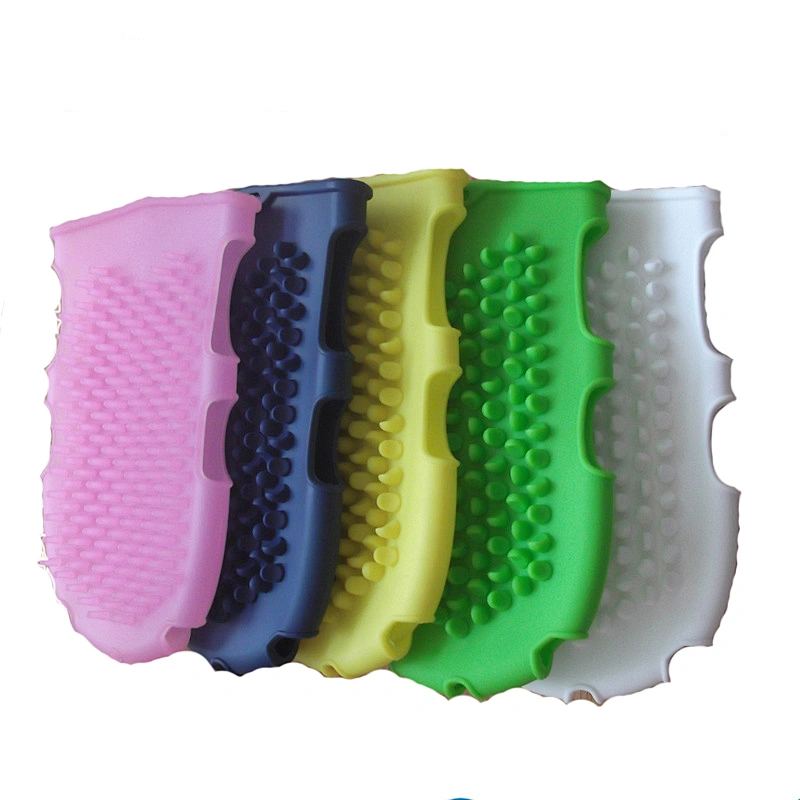 silicone bath glove  brush face cleaning silicone brush pet glove brush