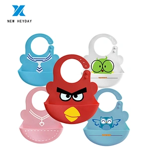 Cartoon animals Food Grade silicone Baby bib