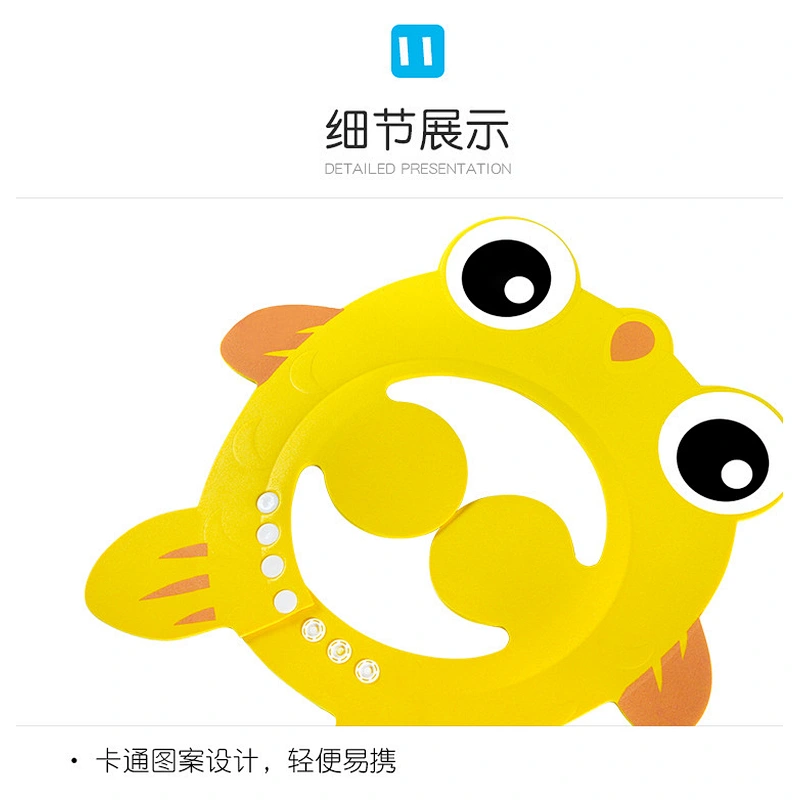 Custom eco friendly waterproof adjustable ear protectors baby shower cap for  shower