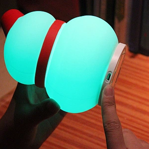 stylish colorful christmas light silicone night light charging  for baby for sleeping