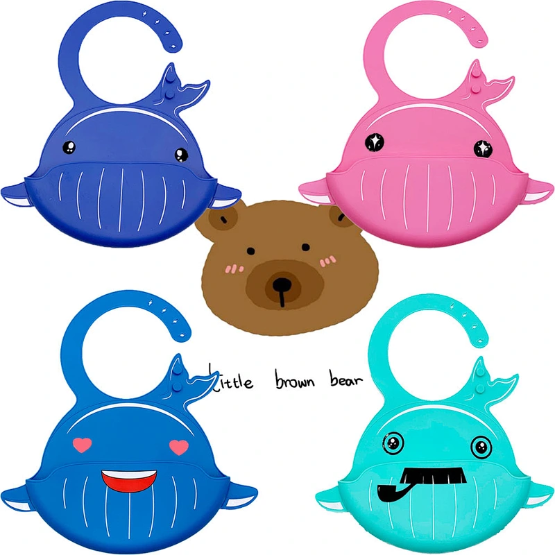 Wholesale Baby Feeding Silicone Bib Baby Products Roll Up Lunch For Kids