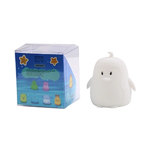 2020 Factory wholesale price cute colorful penguin silicone night light charging pat light for baby for sleeping