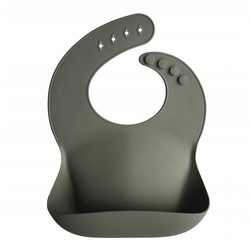 China Good baby bib with pocket catcher silicone factory prices