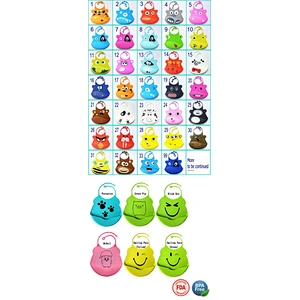 Wholesale Customized Animal waterproof FDA Soft Kids Silicone Baby Bib, Feeding Baby Bibs with pocket