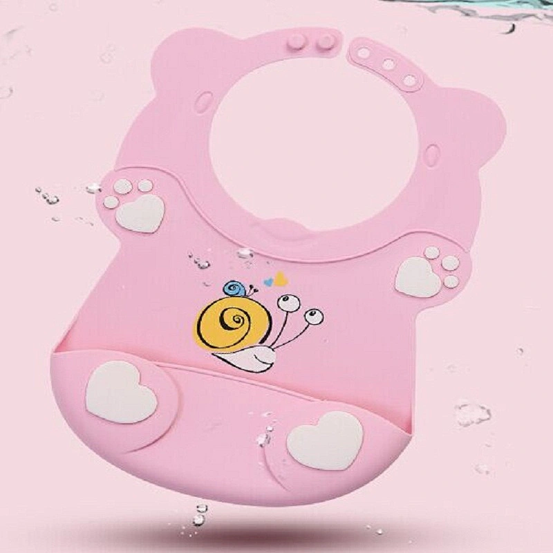 FDA Soft Kids Silicone Baby Bib Feeding Baby Bibs with pocket